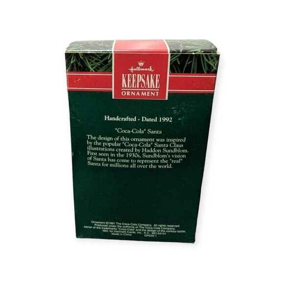 HALLMARK KEEPSAKE ORNAMENT COCA COLA SANTA PLEASE PAUSE HERE 1992 CLIP-ON H - Picture 5 of 7